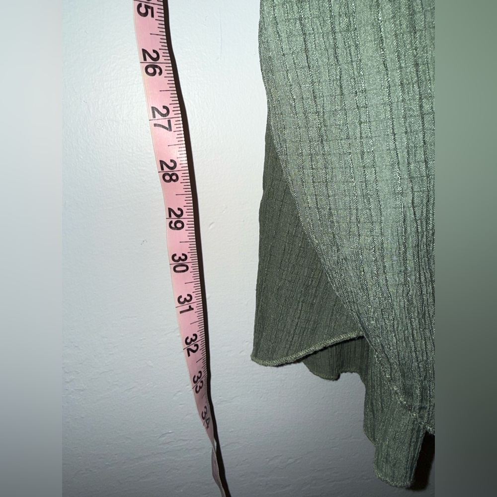 SHEIN Olive Textured Shirt Dress - Picture 6 of 8